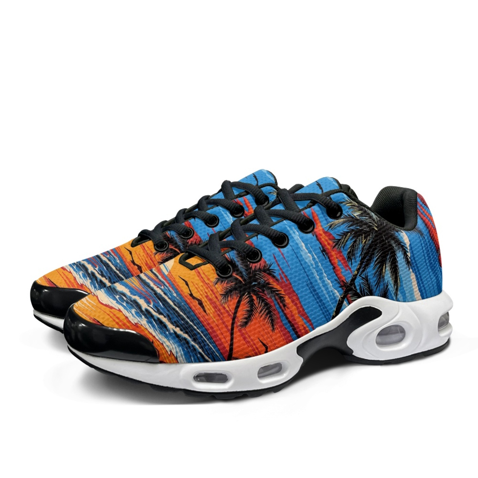 PENSTROLL Sunset Palm Trees Sl - Air Cushion Jogger Shoes Men recension och pris