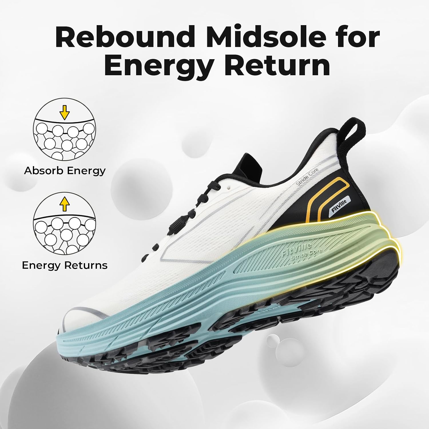 FitVille Men's Wide Fit Road R - Lightweight Road Running Shoes recension och pris