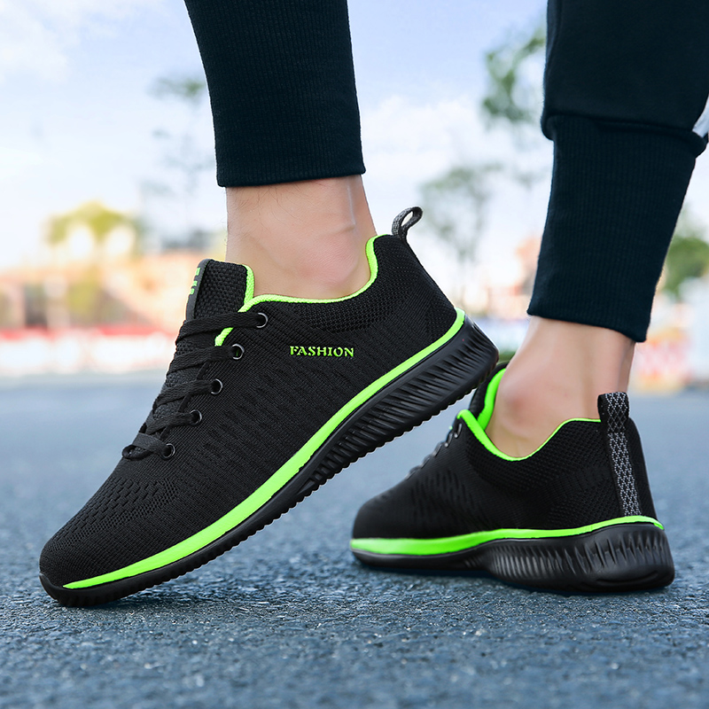MAEDEF Athletic Shoes for Men  - Knit Fabric Lace Up Sneakers recension och pris