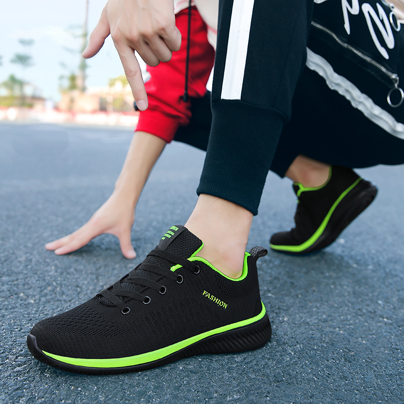 MAEDEF Athletic Shoes for Men  - Knit Fabric Lace Up Sneakers recension och pris