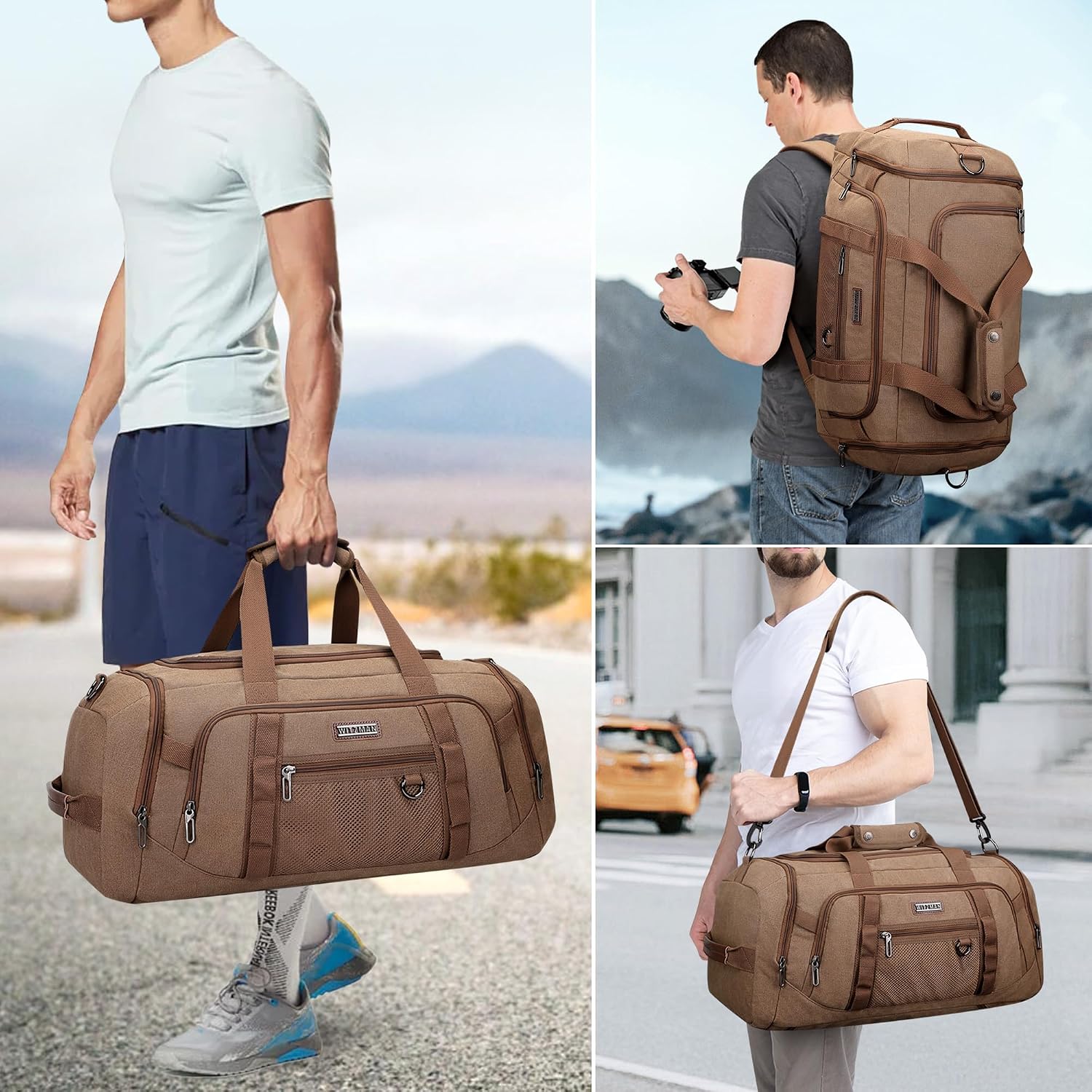 Canvas Duffle Bag for Men 3 in - Men'S Shoes recension och pris