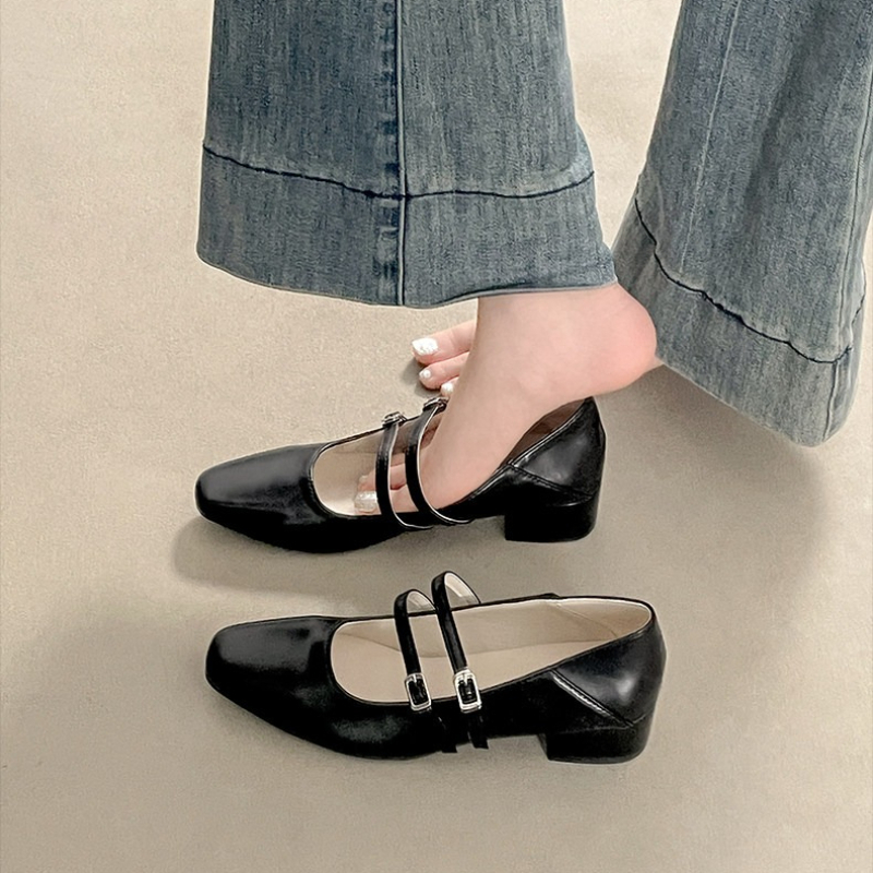 Square Toe Low Heel Women Silv - Women'S Shoes recension och pris