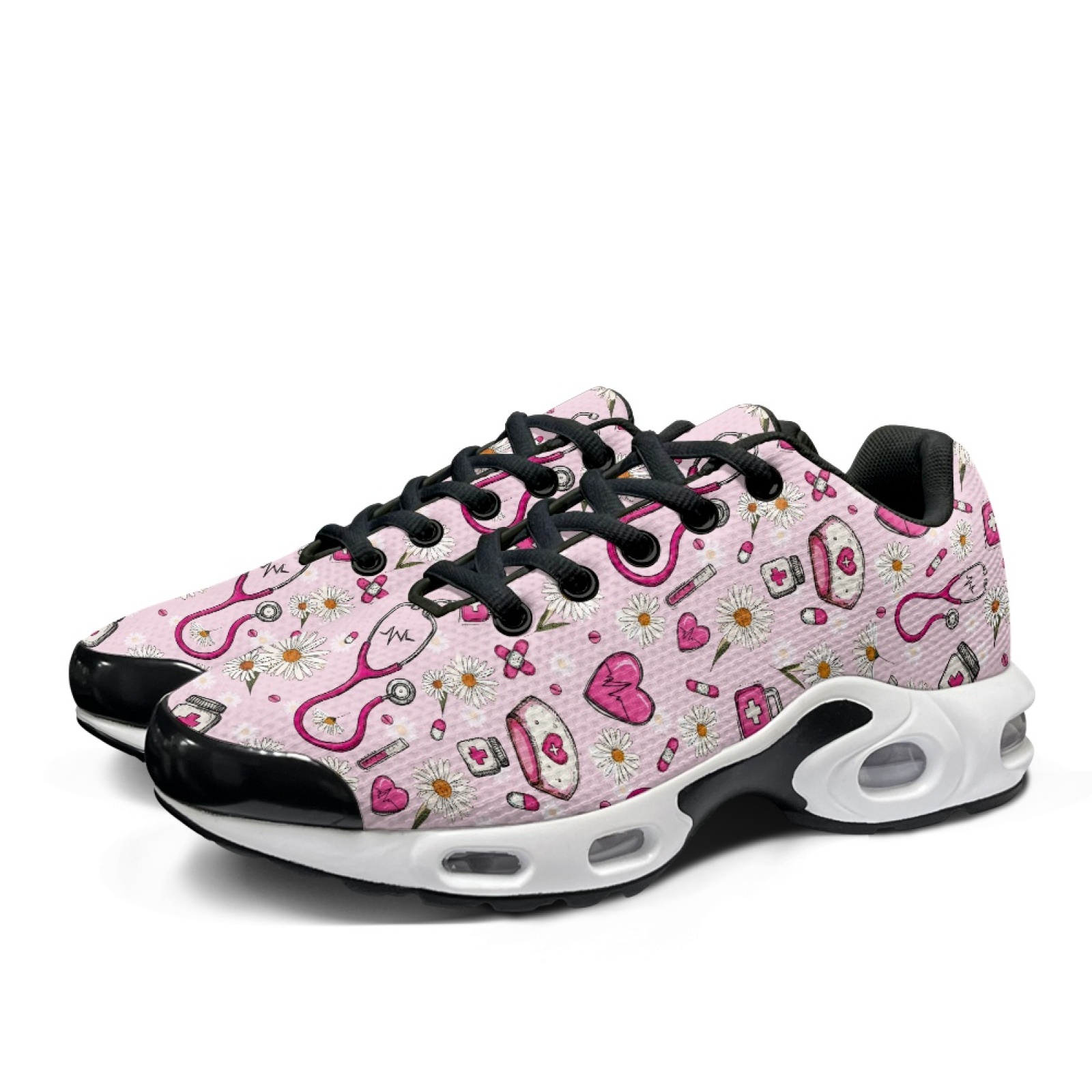 PENSTROLL Pink Daisy Hearts So - Air Cushion Jogger Shoes Men recension och pris